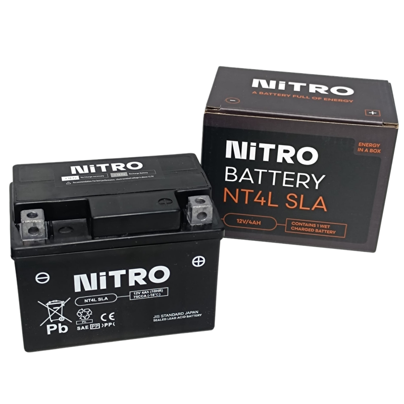 Accu NT4L voor 2-takt scooters Nitro (YTX4L-BS)